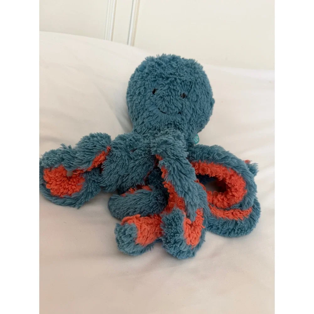 Manhattan Toy Company Teal Blue Coral Orange Octopus Plush Stuffed Animal 2020